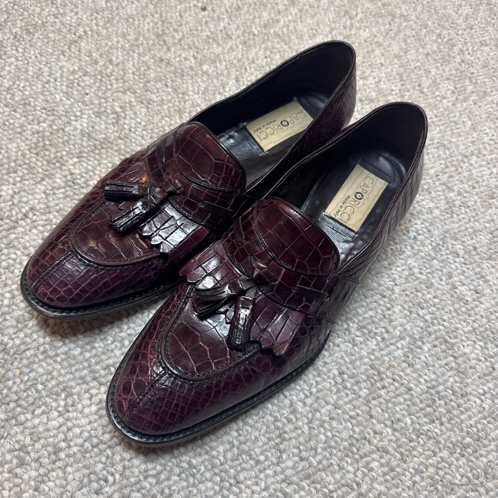 CAPORICCI GENUINE ALLIGATOR LOAFERS Size 10